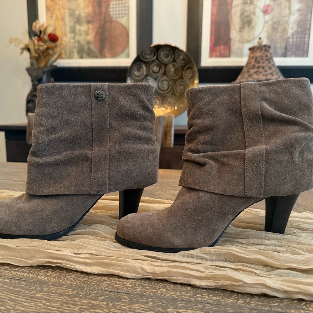 BCBG Paris Taupe Heeled Boots
